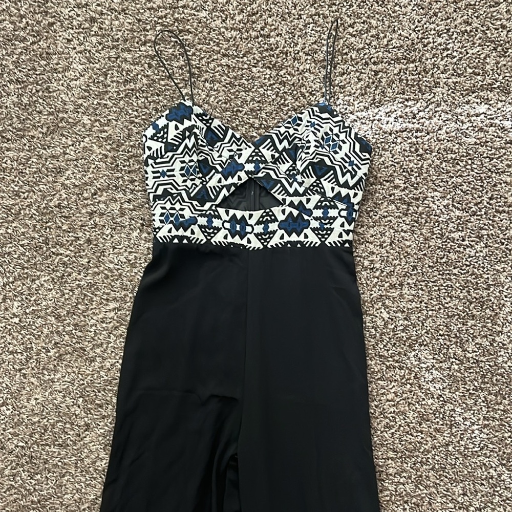 Jumpsuit with Black pants and Aztec style top